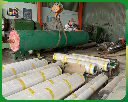 TRỤC CAO SU NGÀNH XEO GIẤY